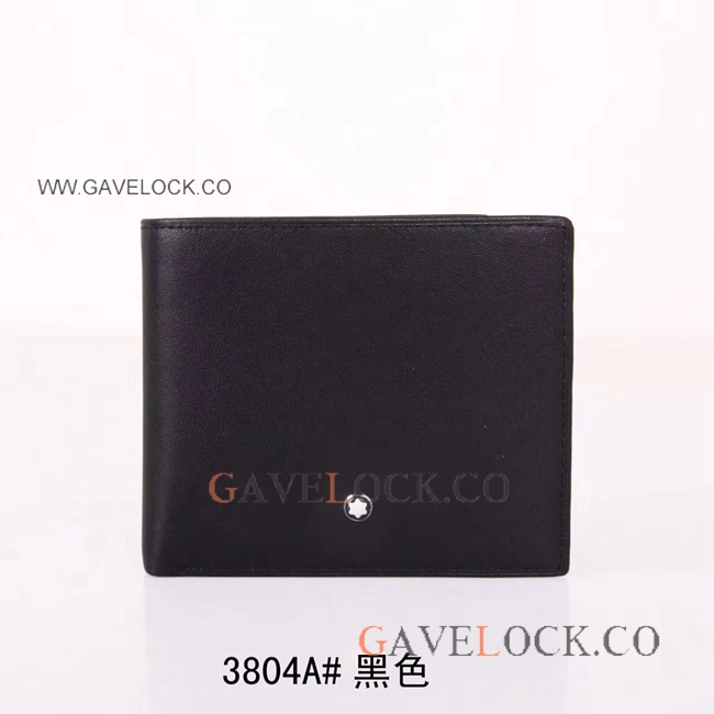 Classic Montblanc Clamshell Leather Wallet / Mont Blanc Wallet Fake For Sale